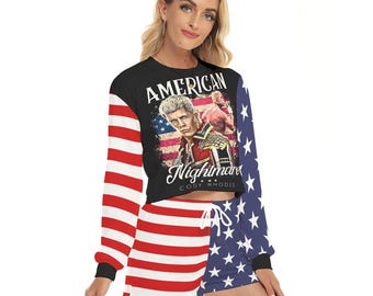 Sweatshirt Pants Suit Custom  American Nightmare Finish The Story Wrestling Fan Gift Undisputed Champion Women Tracksuit Gift