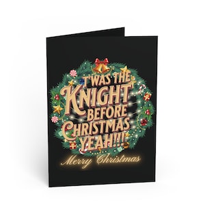 LA Knight Yeah Merry Christmas Greeting Cards Wrestling Christmas Greeting Cards For Christmas