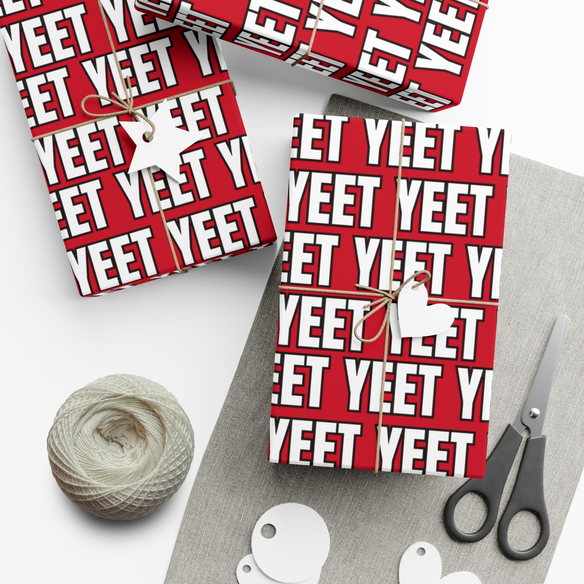 Jey Uso YEET Christmas Wrapping Paper Wrestling Fan Wrapping Paper Personalized Wrestling Yeet Jey Uso Holiday Gifts