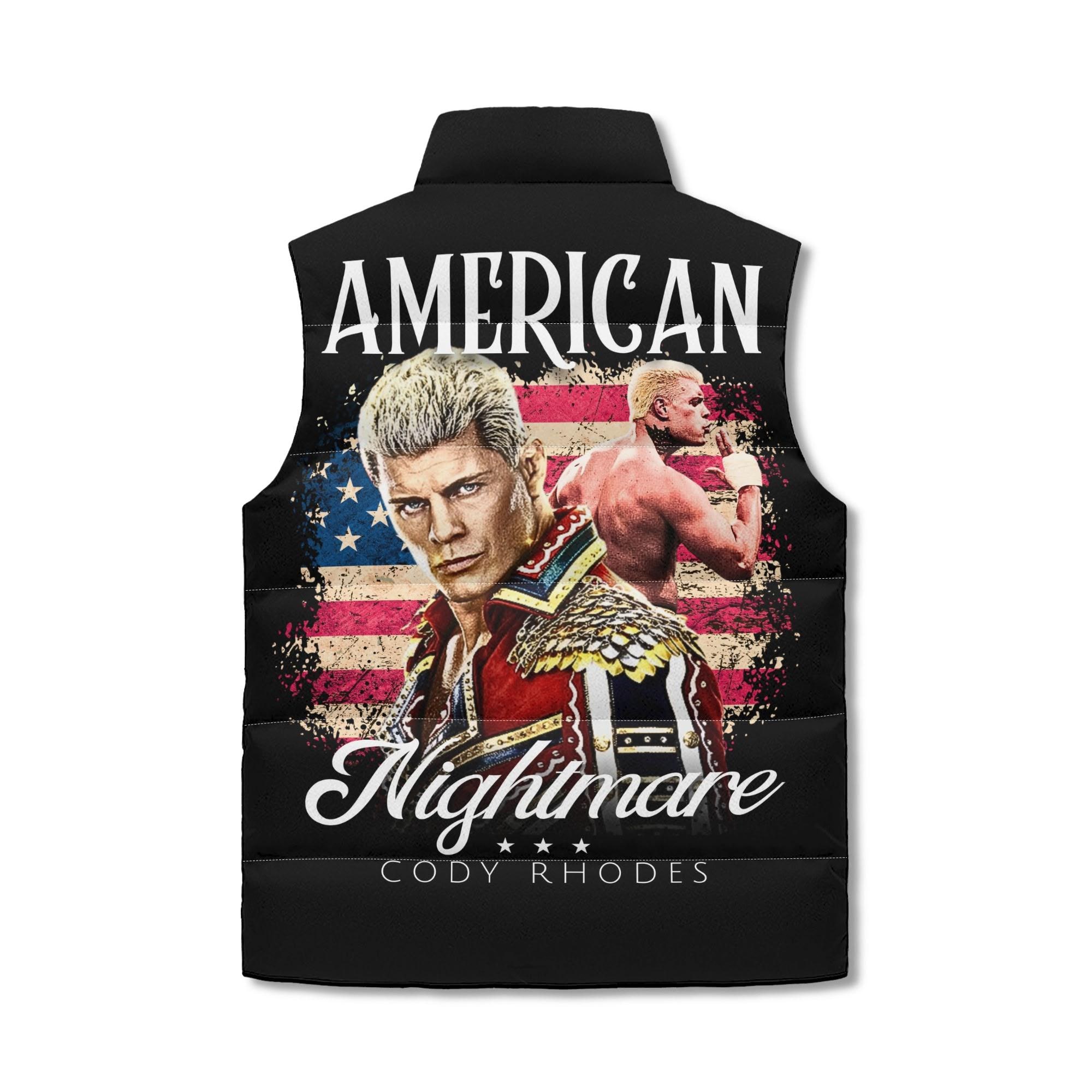 Cody Rhodes Wrestling Puffer Jacket Vest Personalized Wrestling