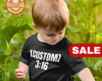 Tu texto 3:16 Camiseta personalizada para bebé Steve Austin Stone Cold Vintage Steve Austin Camiseta para bebé