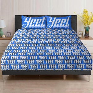 Ucey YEET Bedding Main Event  Ucey YEET Blanket and Pillow Case For Wrestling Fans Jey Uso Merch Housewarming Gift For Wrestling Fans