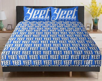 Ucey YEET Bedding Main Event  Ucey YEET Blanket and Pillow Case For Wrestling Fans Jey Uso Merch Housewarming Gift For Wrestling Fans