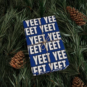 Jey Uso YEET Papel de embrulho de Natal Papel de embrulho para fãs de luta livre Papel de embrulho personalizado para fãs de luta livre Yeet para presentes de Natal