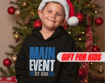 Vintage Wrestling Ucey Kids Hoodie Main Event Ucey Christmas Kids Hoodie For Kids Gift Ucey Wrestling Hoodie Gift Idea For Kids