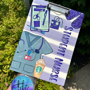 Personalized Nurse Clipboard: Double-Sided Aluminum, RN CNA Gift
