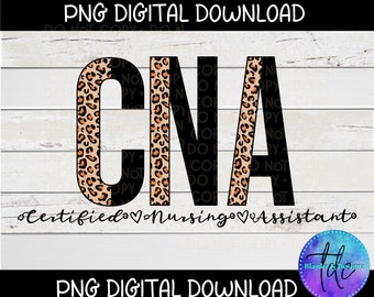 Leopard CNA Png: Nurse Life Sublimationsdesign (Digitaler Download)
