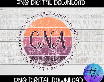 CNA Life PNG - Krankenschwester Sublimationsdesign (Digitaler Download)