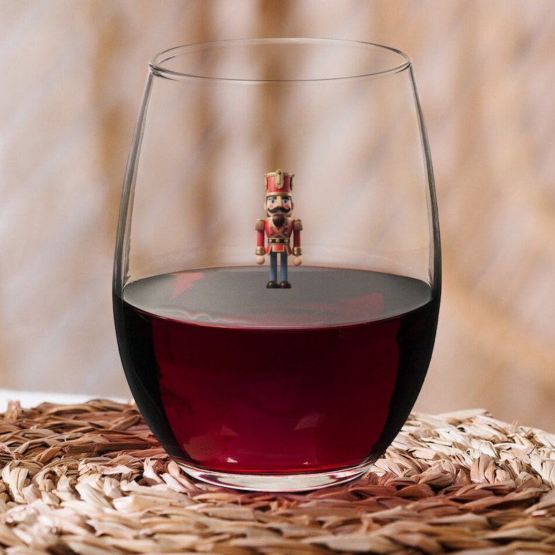 Nutcracker Wine Glass, Nutcracker Fan, Wineglass Gift, Decorative
