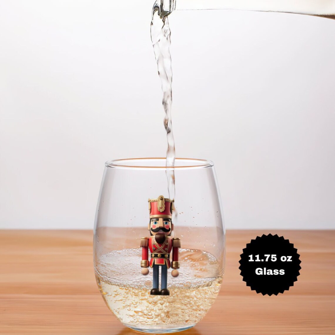 Nutcracker Wine Glass, Nutcracker Stemless Wine Glass, Winter Wine Glass, Holiday Glass, Gift