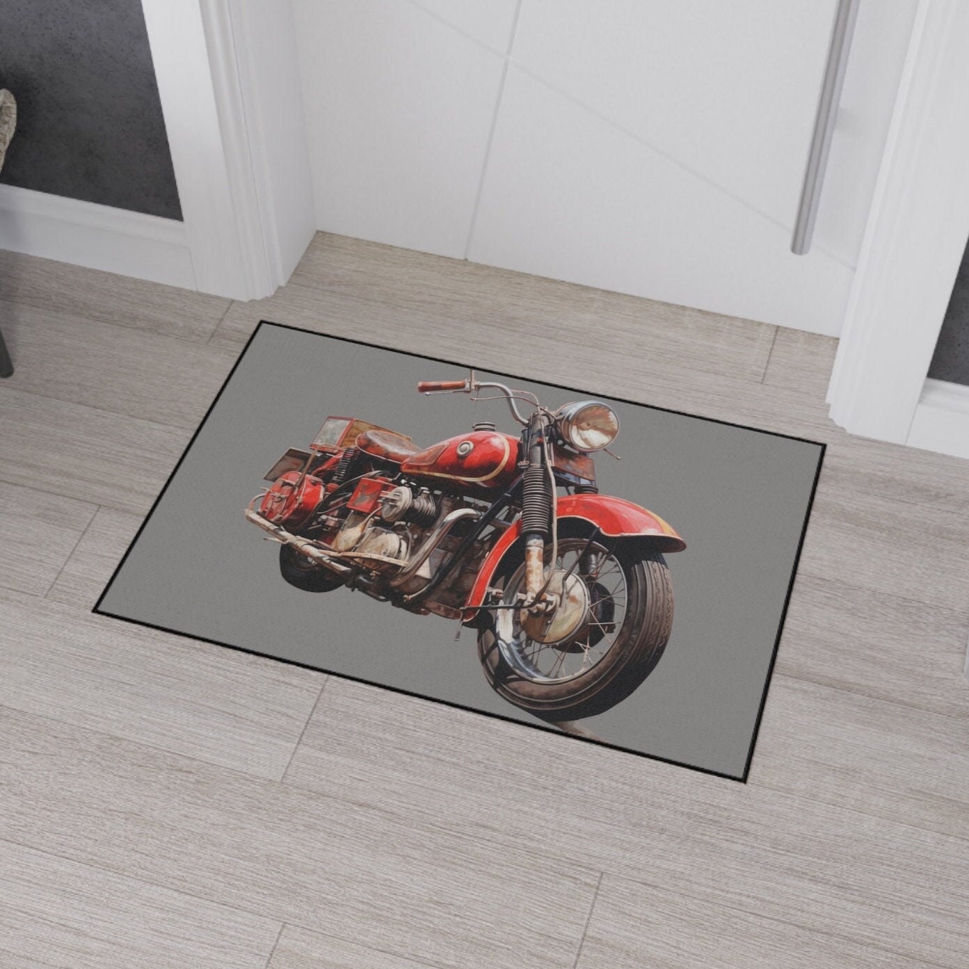Personalized Motorcycle Garage Rug - Dingmun  Rugs on carpet, Vintage  house, Motorcycle garage