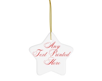 Personalised Ceramic Christmas Ornament 4 Shapes