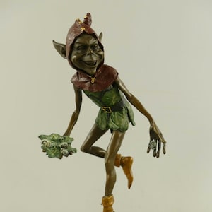 Enchanting Bronze Goblin Figurine – A Magical Masterpiece of Art
