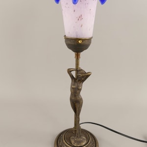 Elegant Brown Metal Table Lamp with E14 Socket and Fabric Shade