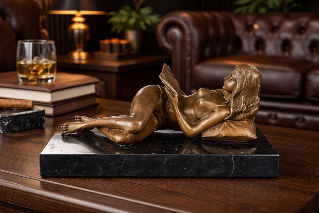 Elegant Bronze Sculpture Nude Woman Reading Symbol Of Intellectual elegant-bronze-sculpture-nude-woman-reading-symbol-of-intellectual