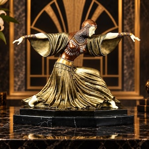 D.h.chiparus Bronze Statue Dancer - Etsy