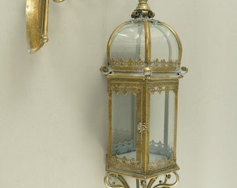 Vintage Style Garden Lantern - 86cm High Metal Lantern for Terraces and Gardens