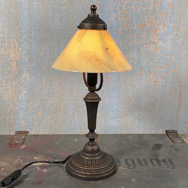 Lampe de table en laiton et bronze