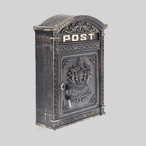 Buzón de pared nostálgico de estilo antiguo con diseño elegante y ranura para cartas espaciosa
