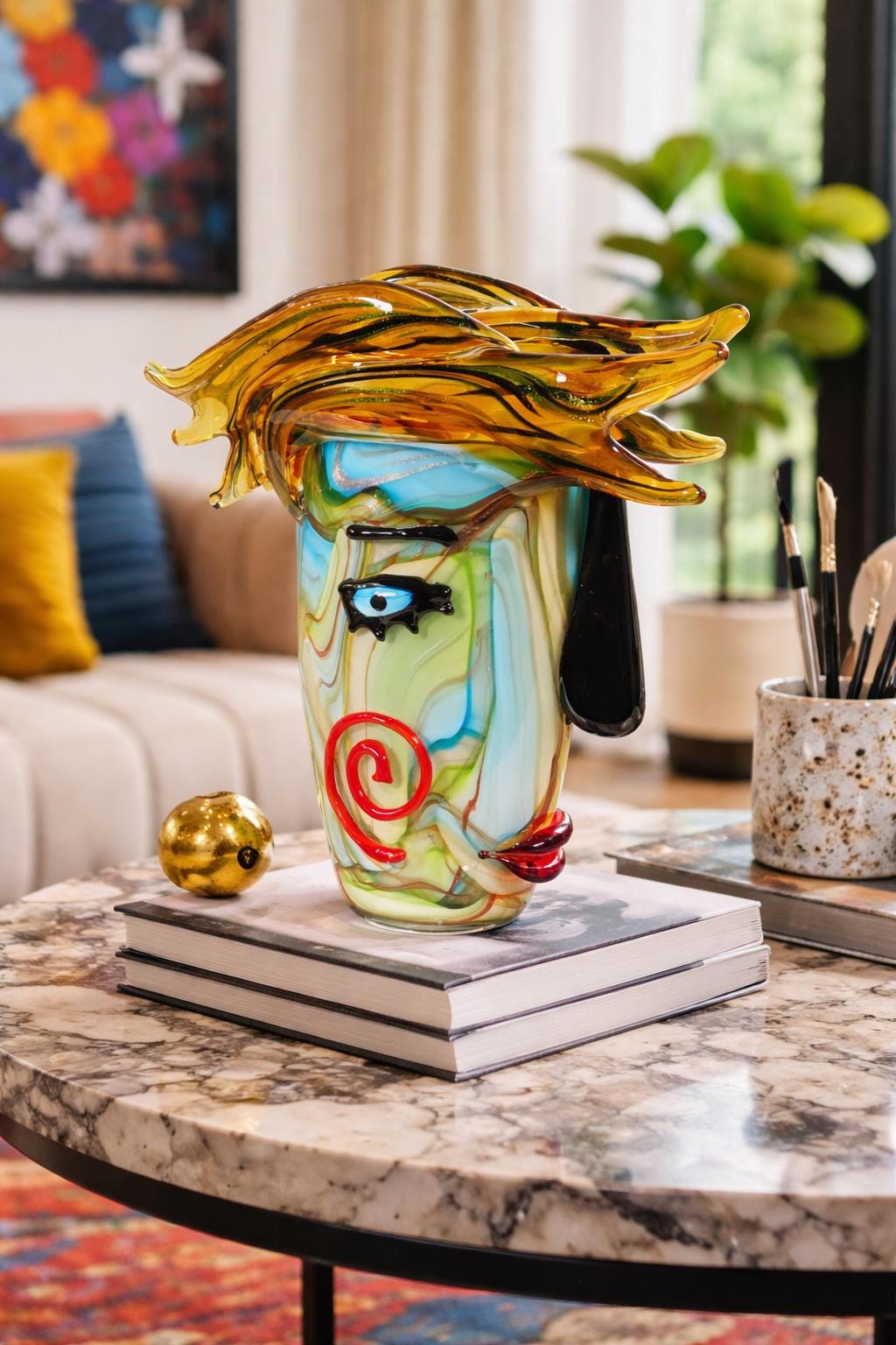 Vintage woman head vase