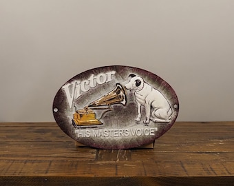 Vintage Nipper RCA Victor Dog and Phonograph Ceramic Figurine - Etsy