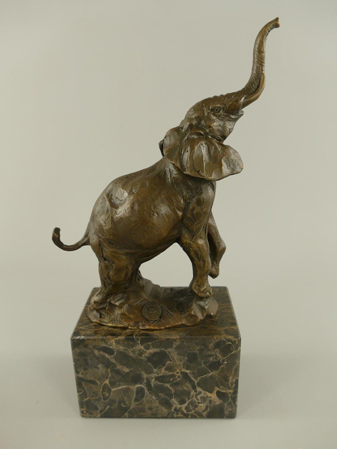優雅なブロンズ象の彫刻 – 強さ、知恵、幸運の象徴 - Etsy 日本