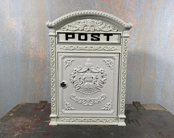 Timeless Elegance: Corner Wall-Mounted Mailbox in Classic White