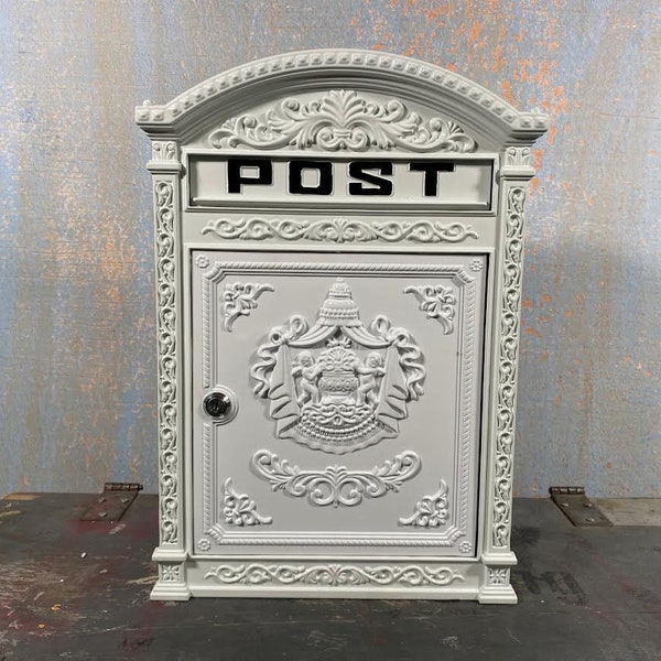 Timeless Elegance: Corner Wall-Mounted Mailbox in Classic White