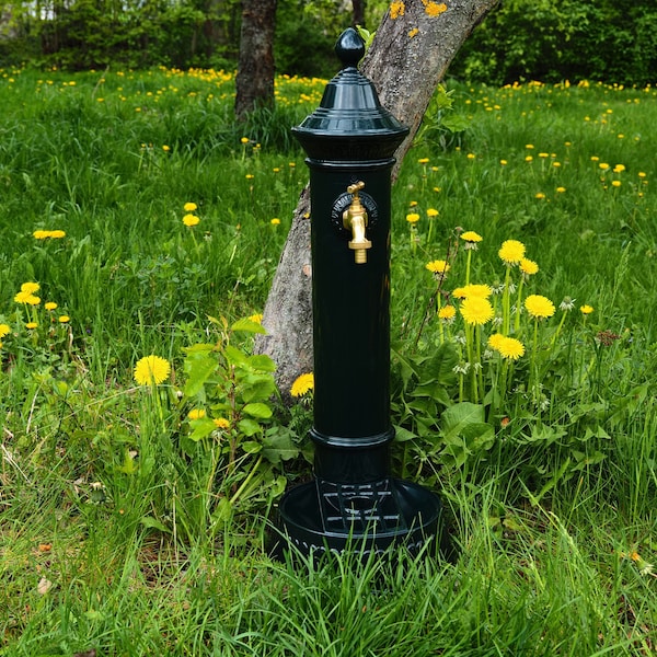 Rustic Antique Cast Aluminum Garden Fountain: Enhance Your Outdoor Oasis - Brunnen