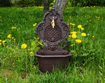 Oasis de jardin nostalgique du Lion : Fontaine de lavabo en Alu