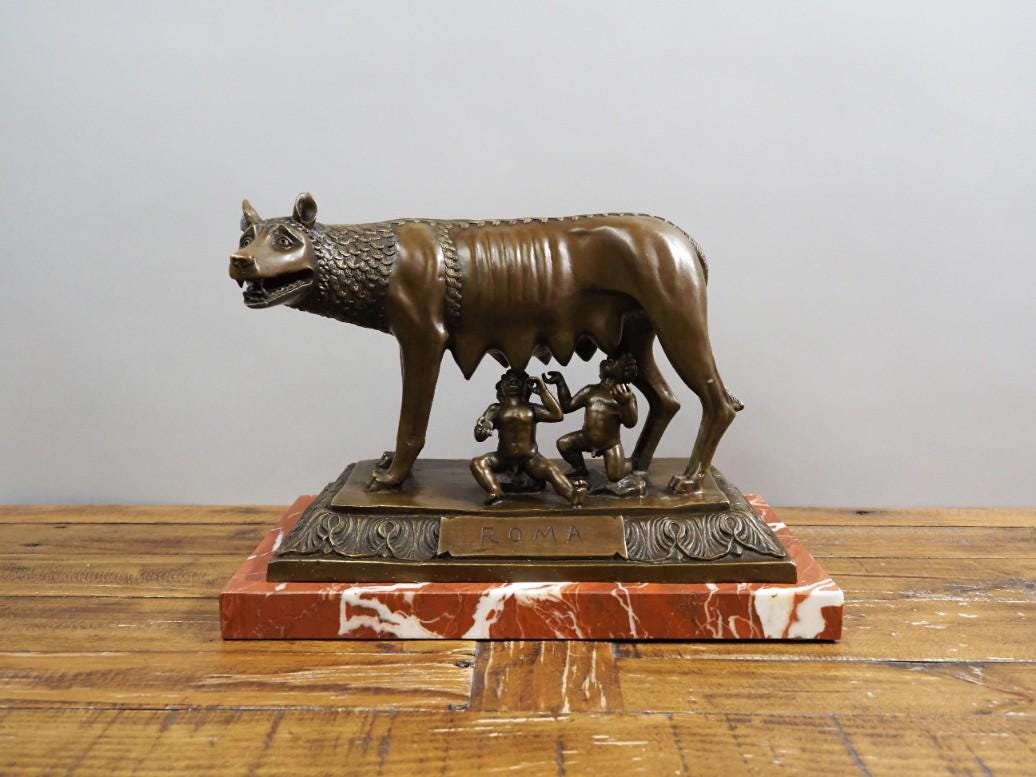 Romulus and remus statue - Etsy 日本
