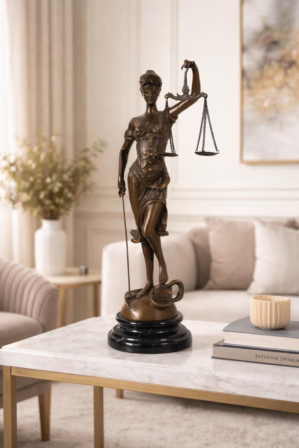Bronze sculpture justice by a mayer - Etsy 日本