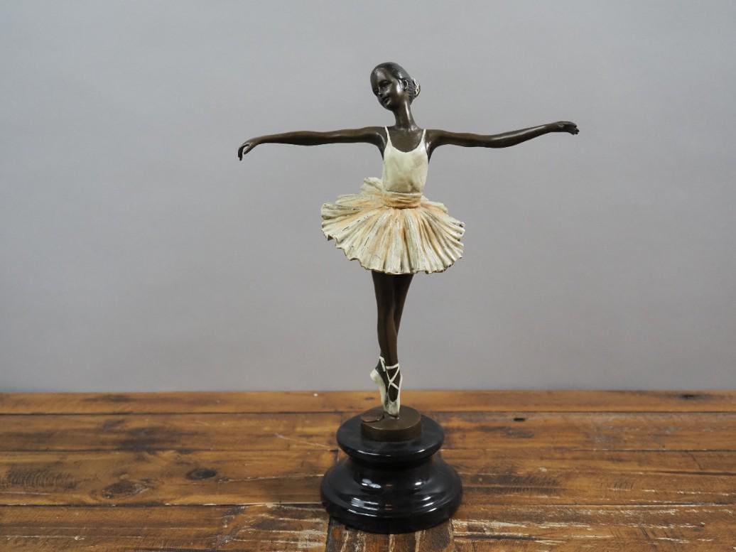 Elegant Art Nouveau Bronze Ballerina Statue: Multicolored Dancer Sculpture  for Home Decor \u0026 Collectors - Etsy, image size:1036x777