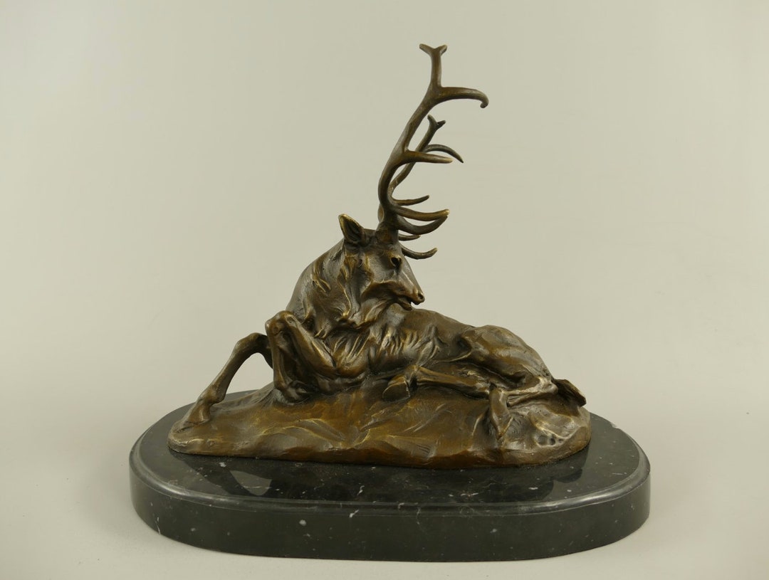 Milo ミロ 鹿 シカ ブロンズ像 アンティーク 置物 オブジェ アート