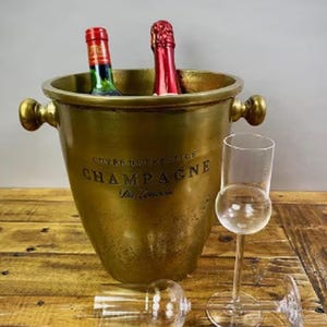 Bronze Aluminum Wine and Champagne Cooler – Elegant Chiller for Stylish Entertaining