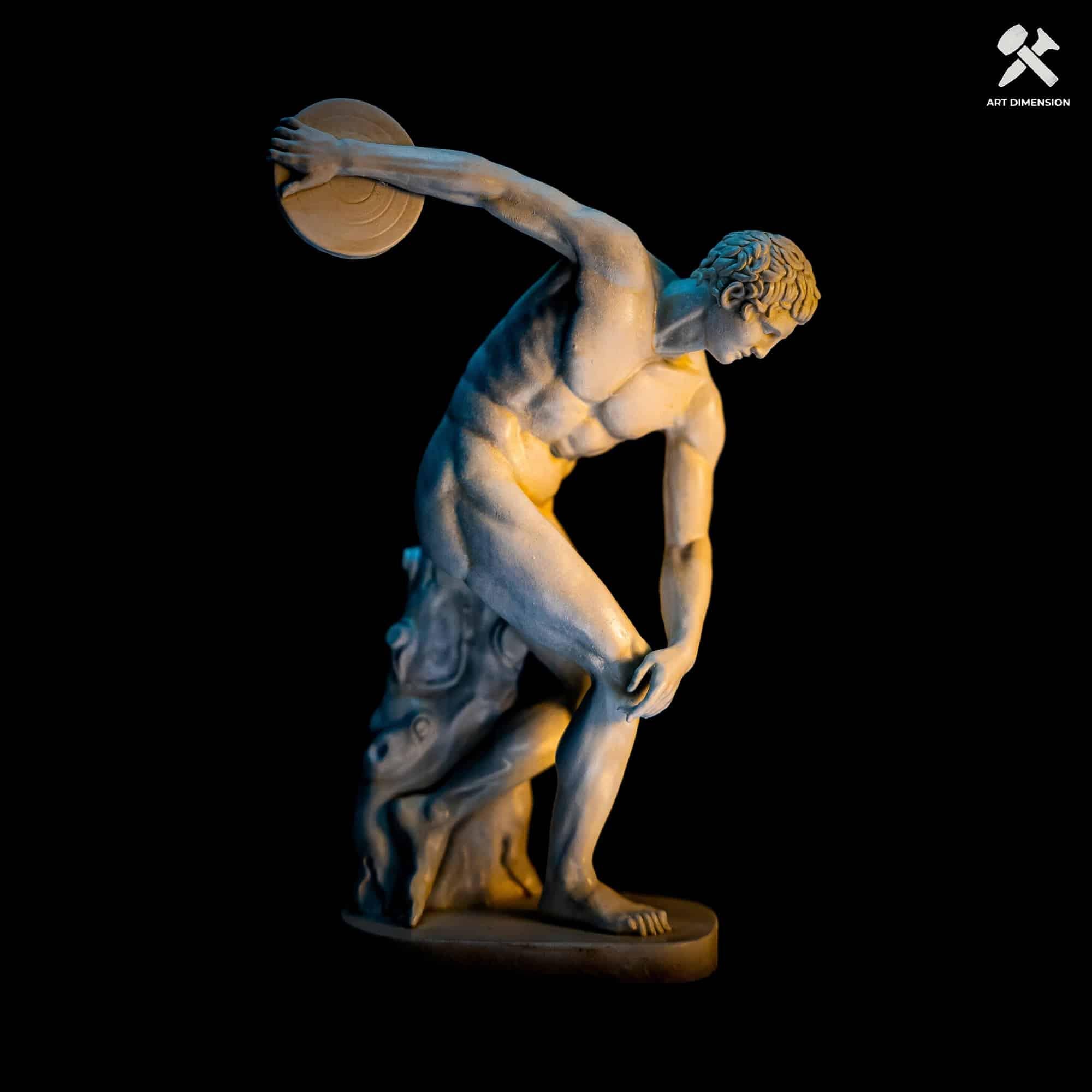 Reproduction En Bronze Du Discobole – Statue Hauteur 14cm – Neuf, Déco Antique