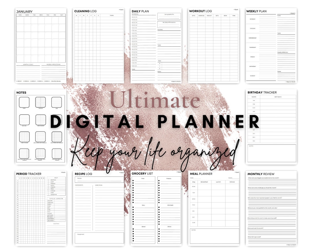 Ultimate Digital Planner, Goodnotes Planner, iPad Planner, Notability ...