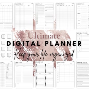 Ultimate Digital Planner, goodnotes planner, ipad planner, notability planner, dated digital planner, 2023 2024 undated planner