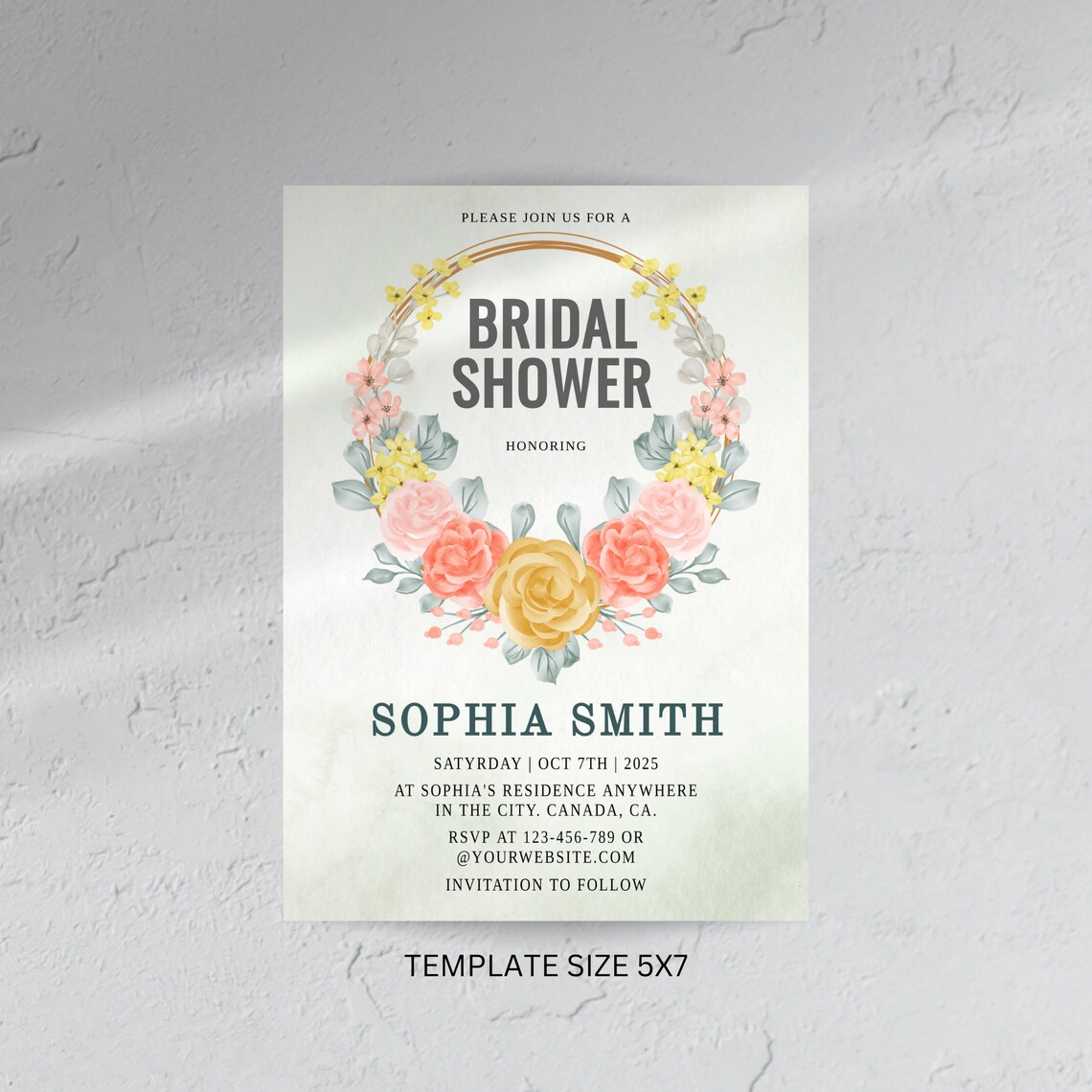 Circle Tag Template Editable Digital Circle Tag Elegant Wedding Tag