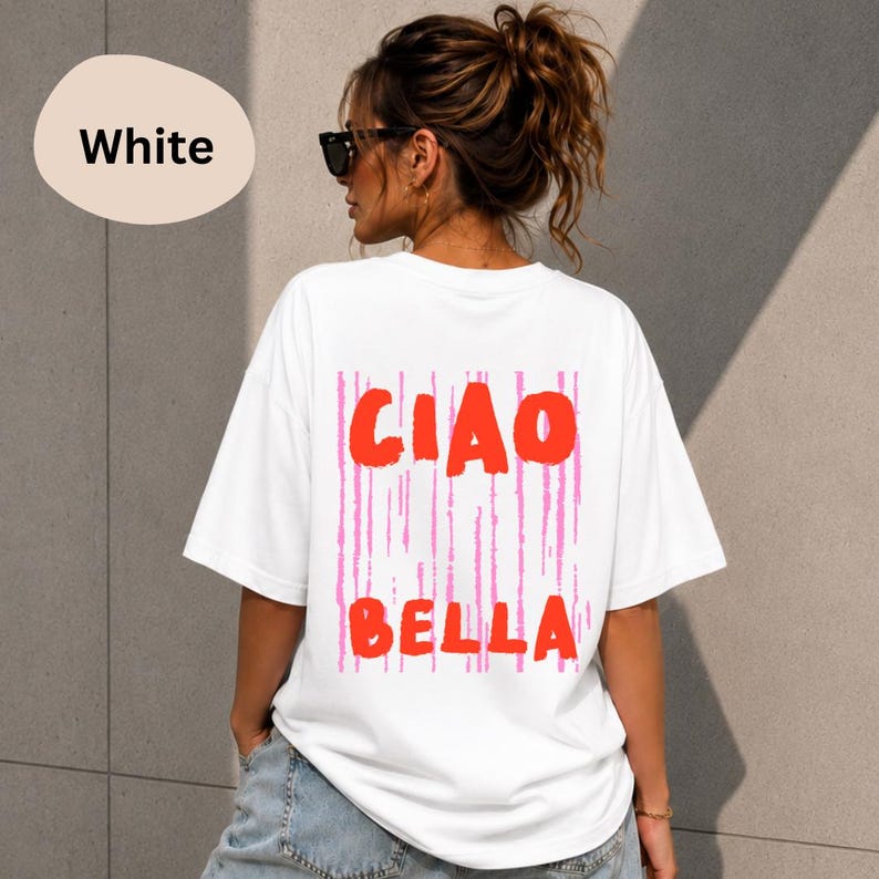 Ciao Bella Shirt – Italian Summer Tee, Italy Lover Shirt, Italian Aesthetic Shirt, Vacation Graphic Tee image 1