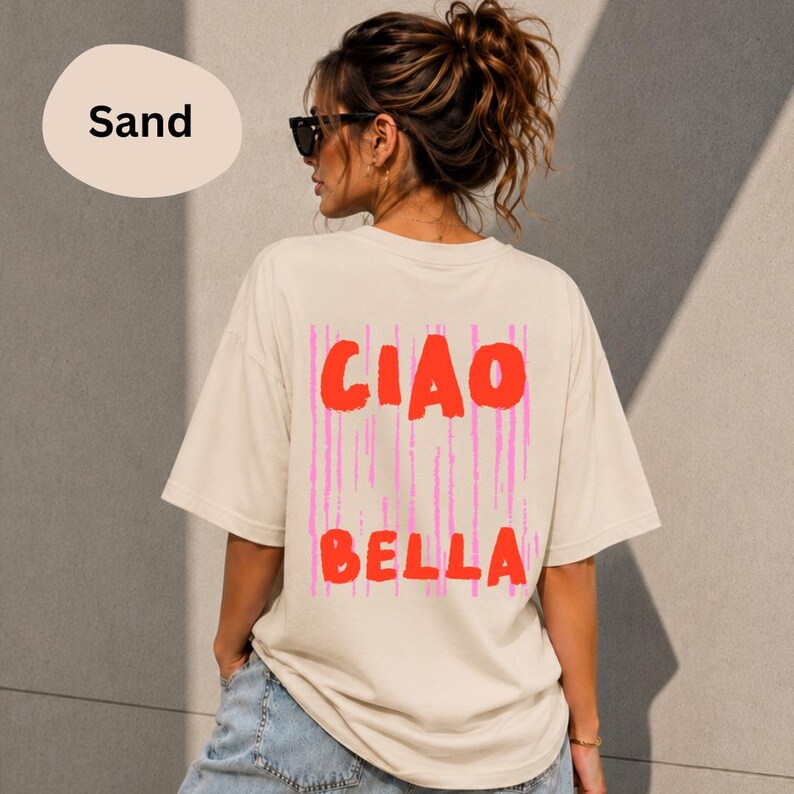 Ciao Bella Shirt – Italian Summer Tee, Italy Lover Shirt, Italian Aesthetic Shirt, Vacation Graphic Tee image 2
