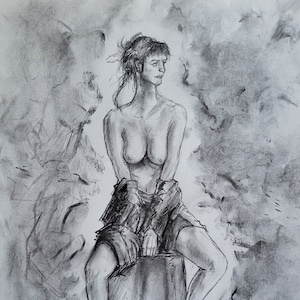 Original Charcoal Drawing | Expressionist