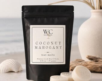 Heavily scented coconut mahogany wax melts