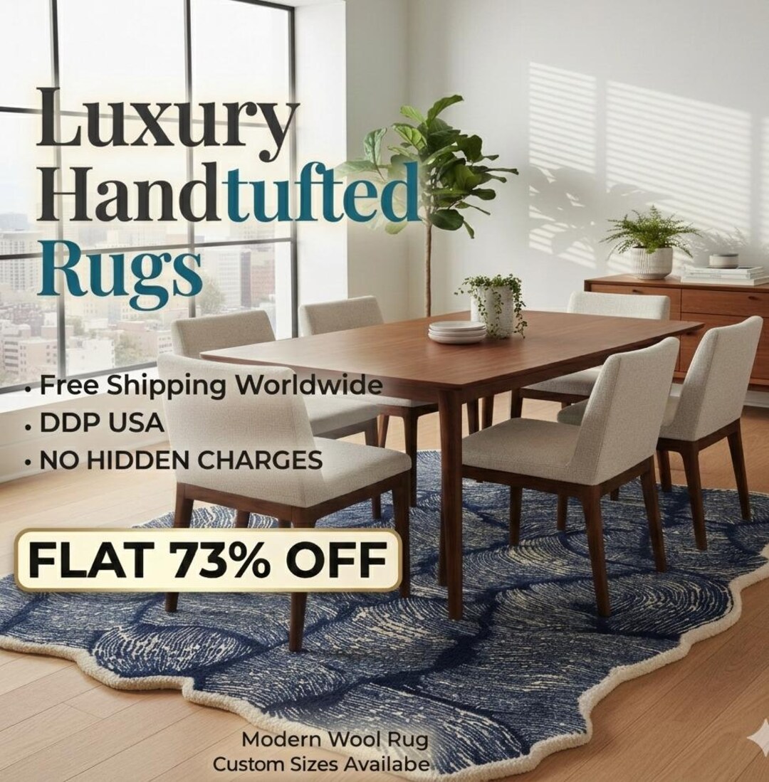 Abstract Topographic Fiber Art Rug - Large Irregular Hand-tufted Wall ...