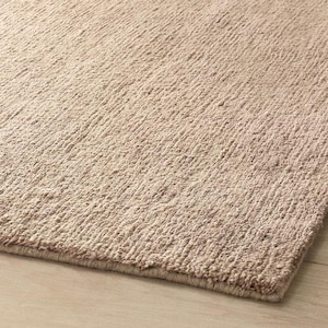 Loom Knotted Wool Rug: Plush Modern Minimalist Carpet
