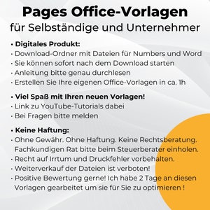 Pages Office Vorlagen, Rechnung Angebot, Brief für Selbständige und Unternehmer