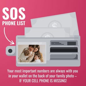 Emergency Contact List Template – Lost Phone Wallet Insert (Canva Template) image 7