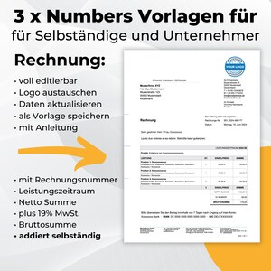 German Office Templates Bundle: Invoice, Offer, Letter (Digital Download) image 3