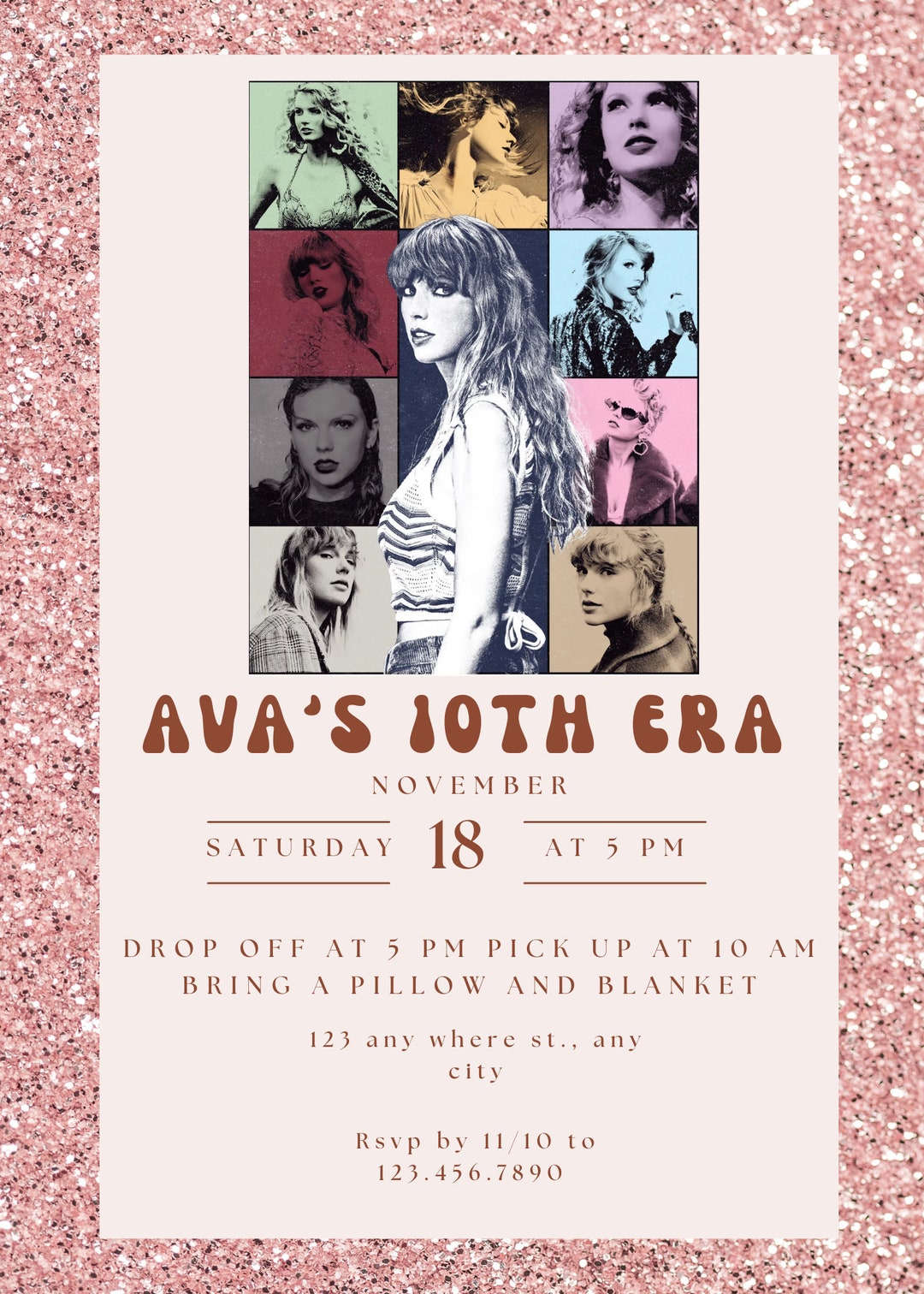 Birthday Era Taylor Swift Invitation - Etsy