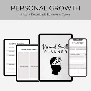 Personal Growth Planner Template, Personal Growth Workbook, Personal Development Journal, Personal Development Journal, PDF